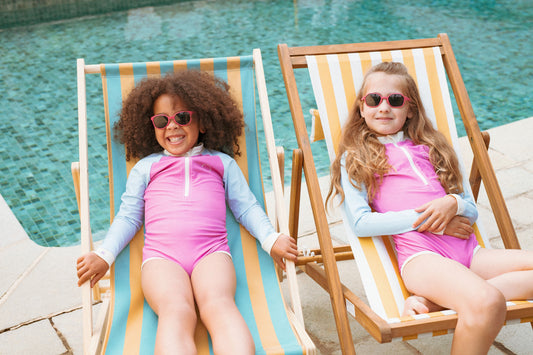 Anti-UV kupaći kostim za devojčice Roze/Plavo