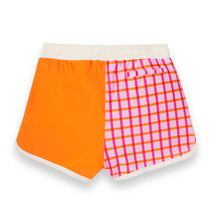 Anti-UV šorts za kupanje Crveno/Karirano